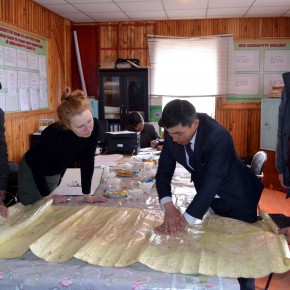 Discussing possible green sites in Ak-Muz village administration